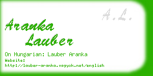 aranka lauber business card